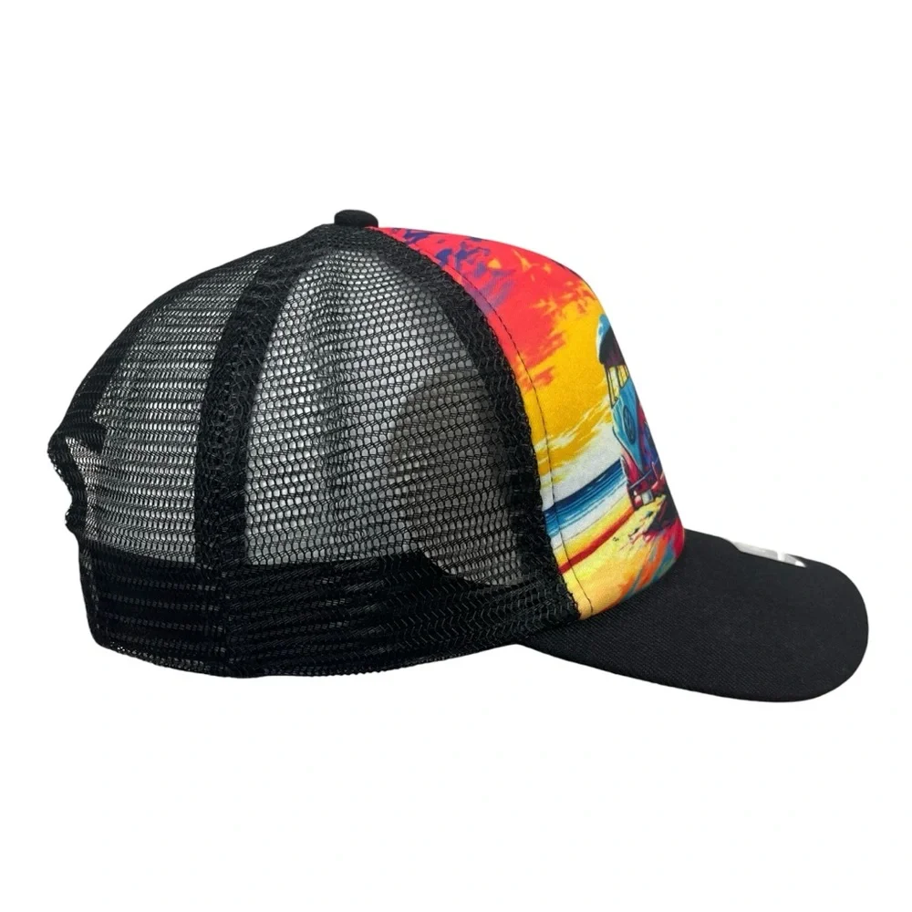 Open Road VW Bus Trucker Hat One Size Multicolor Mesh‎ Snapback NWT